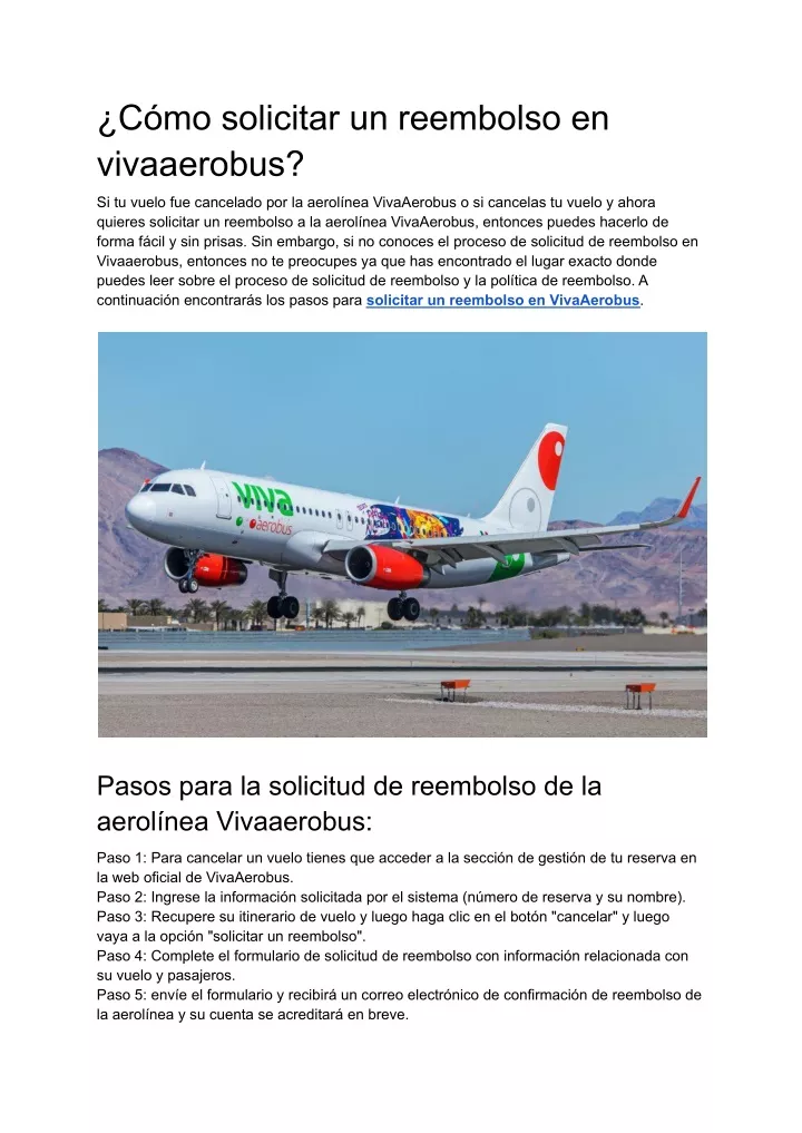 c mo solicitar un reembolso en vivaaerobus