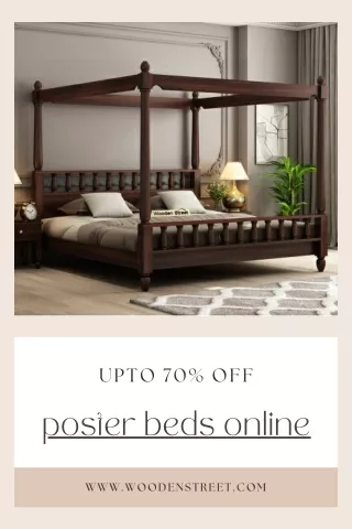 Poster Bed @Upto 70% OFF: Buy Wooden Four Poster Bed Online | WoodenStreet