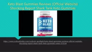 Keto Blast Gummies Reviews (Official Website)