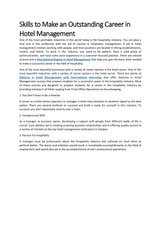 Skills-to-Make-an-Outstanding-Career-in-Hotel-Management