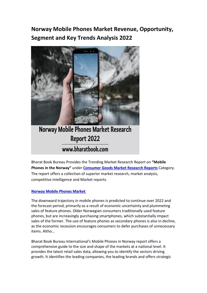 norway mobile phones market revenue opportunity