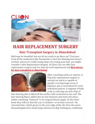 hair replacement surgery hair transplant surgery
