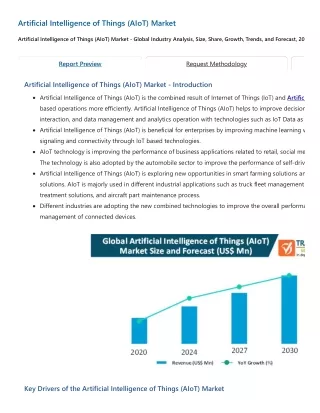Artificial Intelligence of Things (AIoT) Market Forecast by 2030