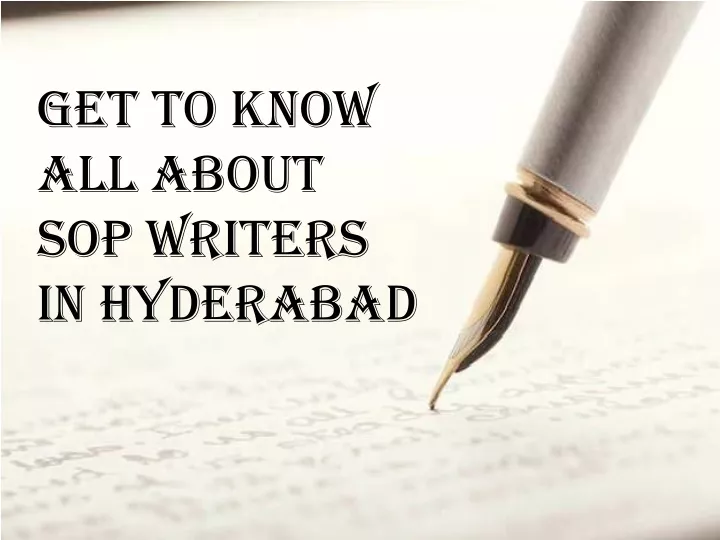 get to know all about sop writers in hyderabad