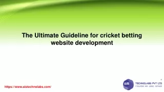 the ultimate guideline for cricket betting website development