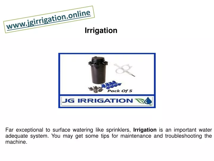 www jgirrigation online