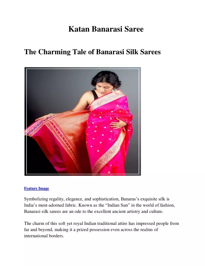katan banarasi saree the charming tale