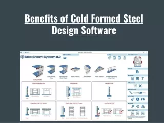 Benefits of Cold Formed Steel Design Software