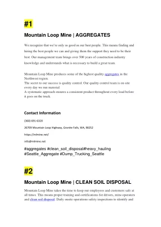 Mountain Loop Mine
