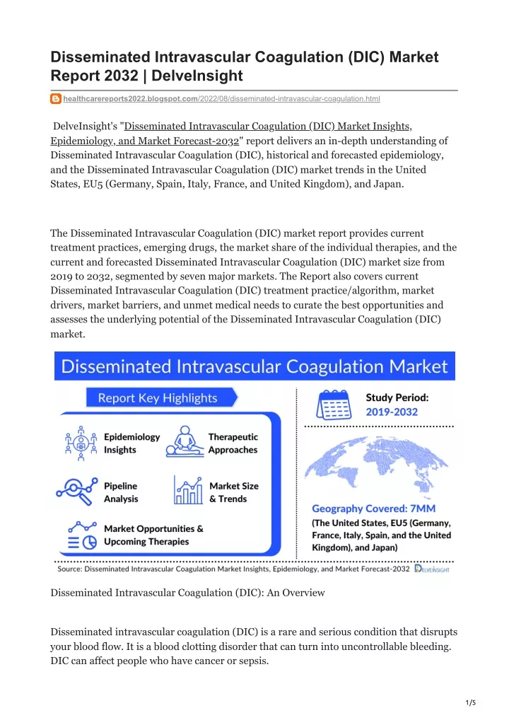 disseminated intravascular coagulation dic market