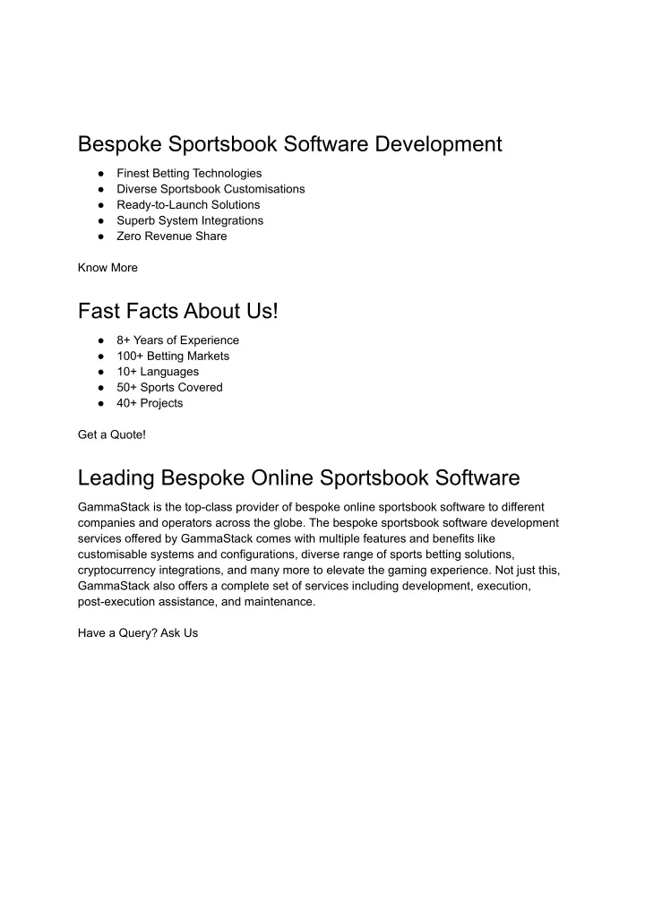 bespoke sportsbook software development