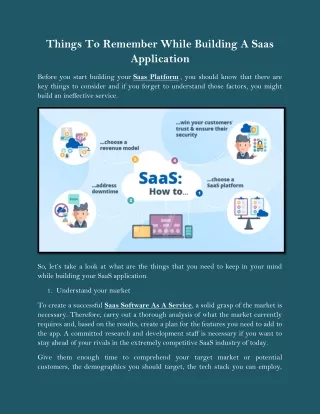 Things To Remember While Building A Saas Application
