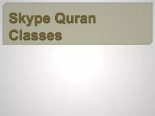 Skype Quran Classes Online in UK