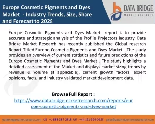 Europe Cosmetic Pigments and Dyes Market