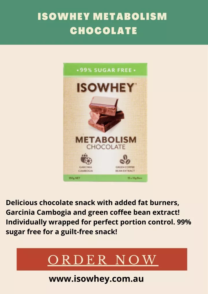 isowhey metabolism chocolate