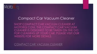 Compact Car Vacuum Cleaner  Motoeq.com
