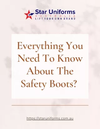 Everything You Need To Know About The Safety Boots