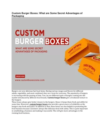 custom burger boxes what are some secret