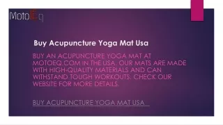 Buy Acupuncture Yoga Mat Usa  Motoeq.com