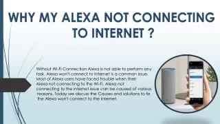Why my Alexa not Connecting to Internet? Fix It