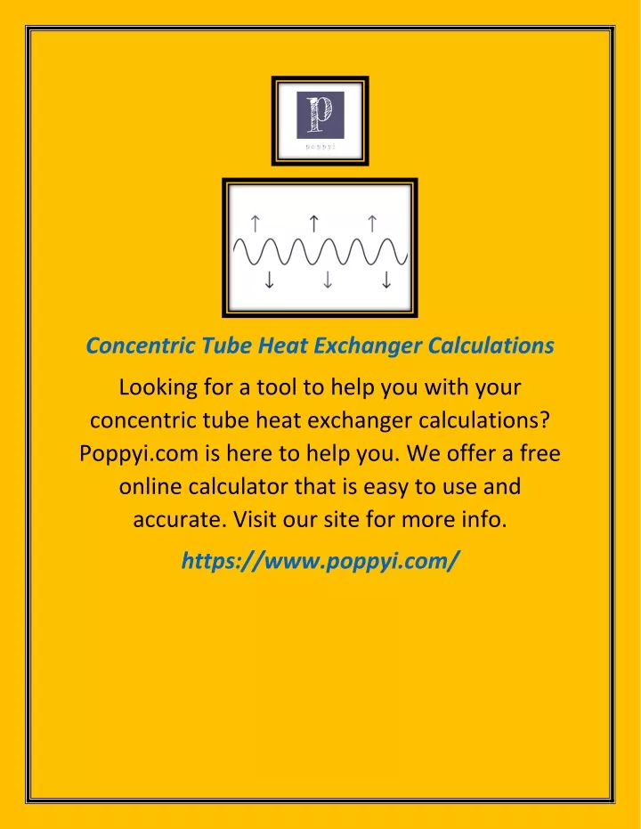 concentric tube heat exchanger calculations