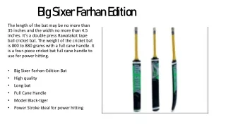 big sixer farhan edition