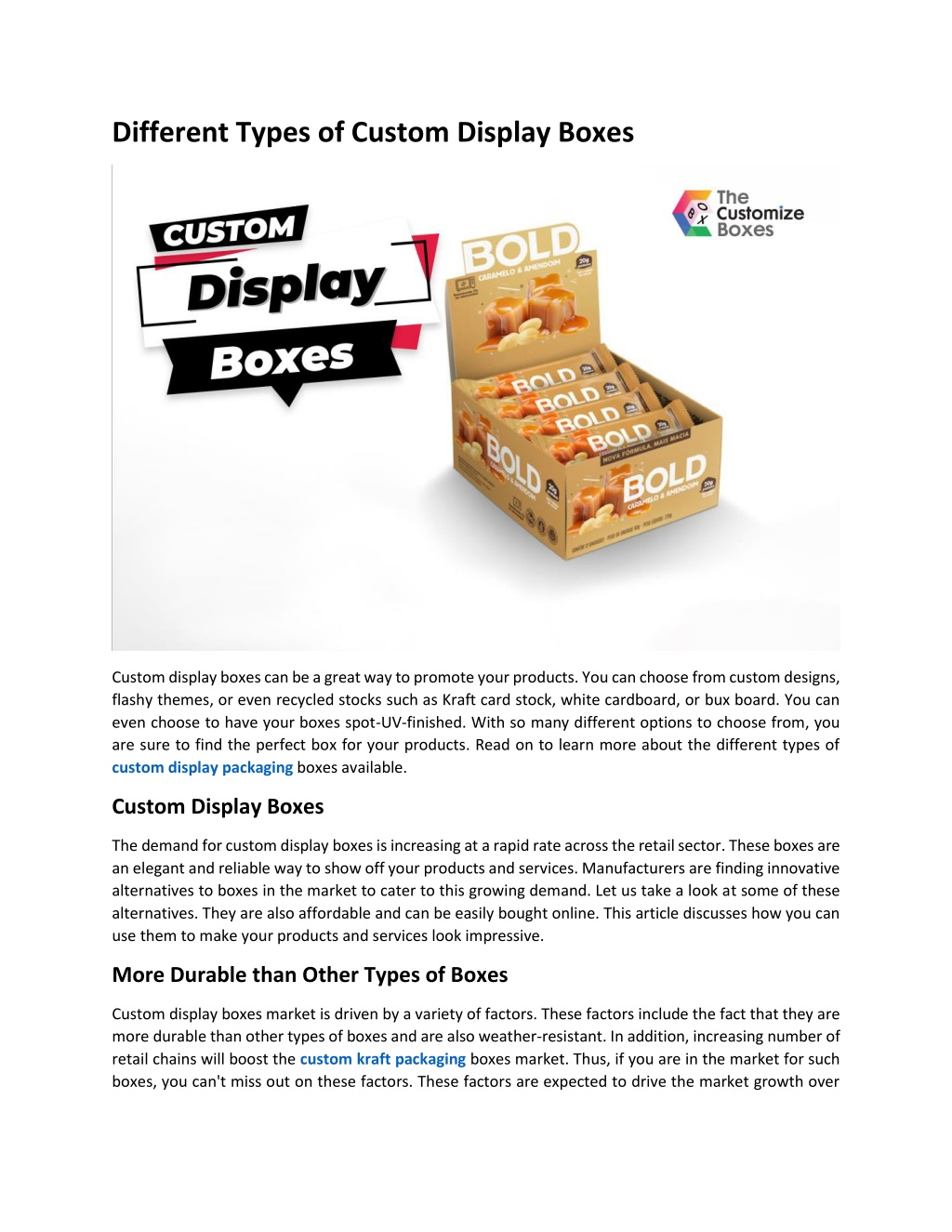 Types Display Image PPT - Different Types of Custom Display Boxes PowerPoint Presentation ...