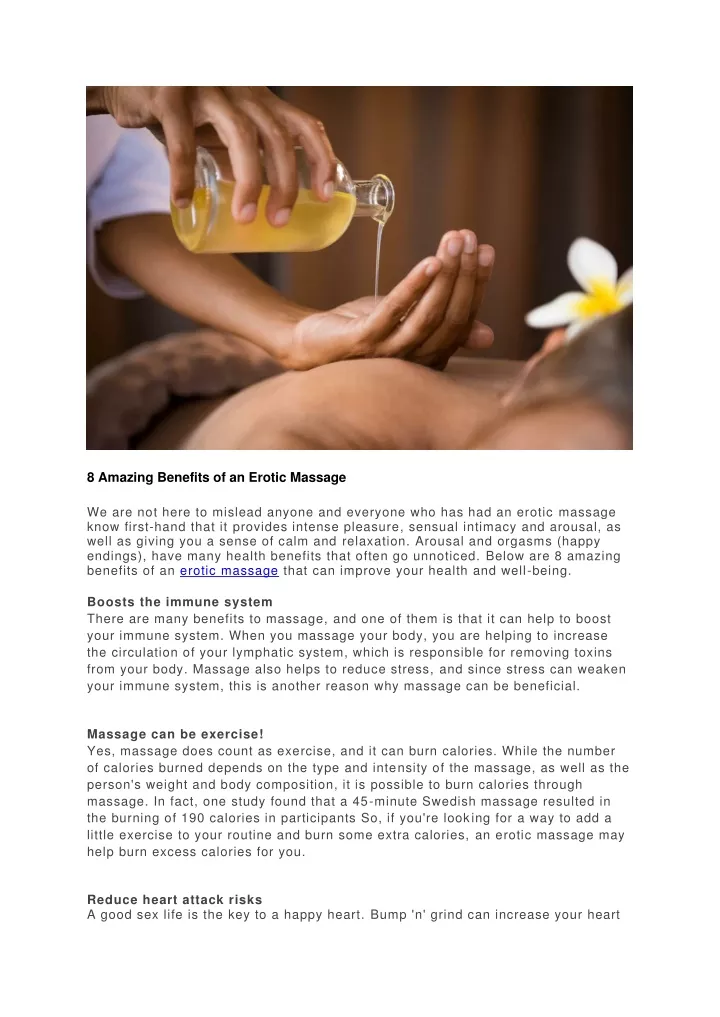 8 amazing benefits of an erotic massage