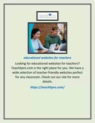 educational websites for teachers