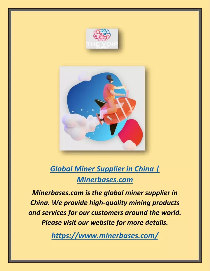 global miner supplier in china minerbases com