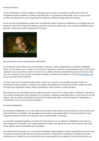 Cerraduras inteligentes versus Cerraduras Tradicionales