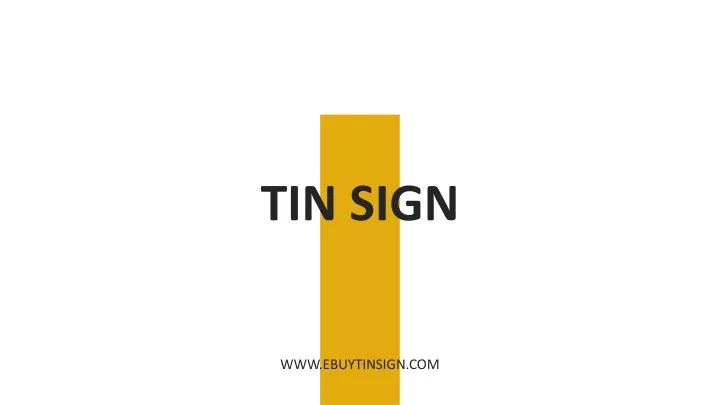 tin sign