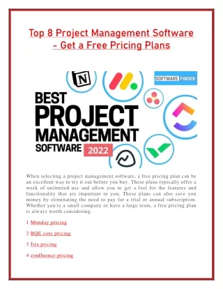 top 8 project management software get a free