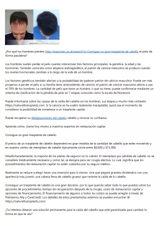 Informacióngratuita Trasplante de Cabello Post 2021