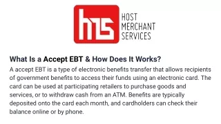 what is a accept ebt how does it works