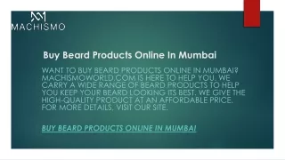Buy Beard Products Online In Mumbai  Machismoworld.com
