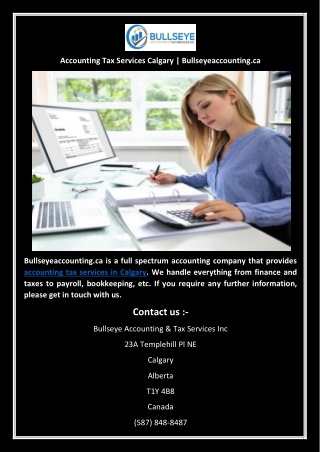 Accounting Tax Services Calgary | Bullseyeaccounting.ca
