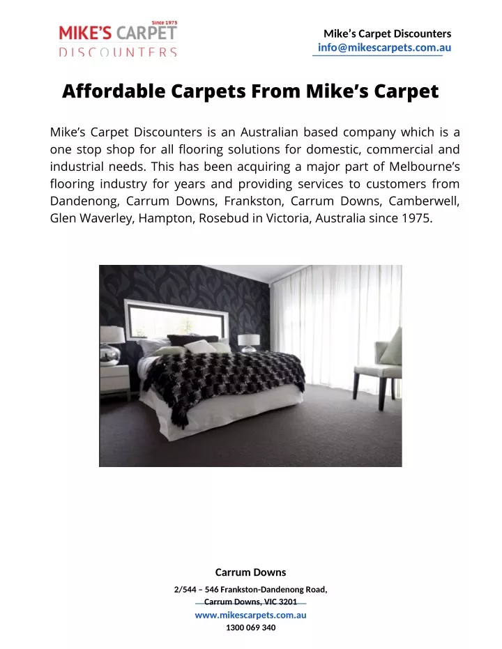 mike s carpet discounters info@mikescarpets com au