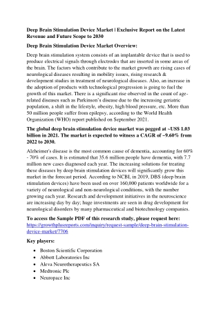 deep brain stimulation device market exclusive
