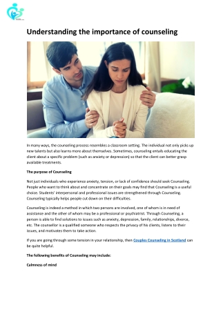 understanding the importance of counseling