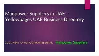 Manpower Suppliers in UAE - Yellowpages UAE Business Directory