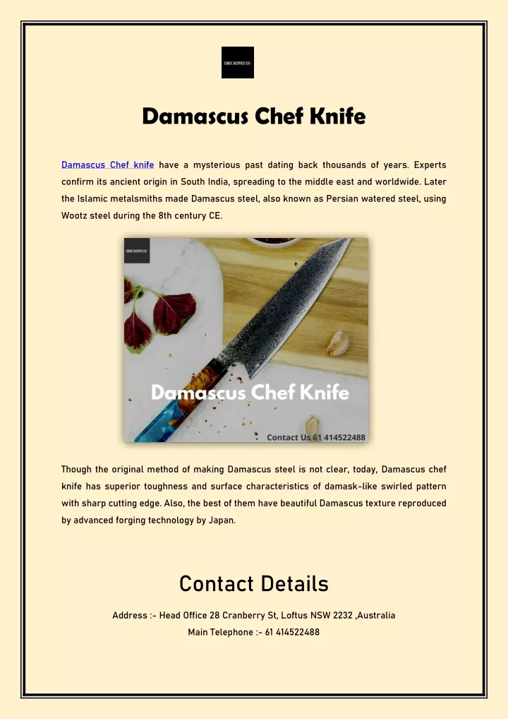 damascus chef knife