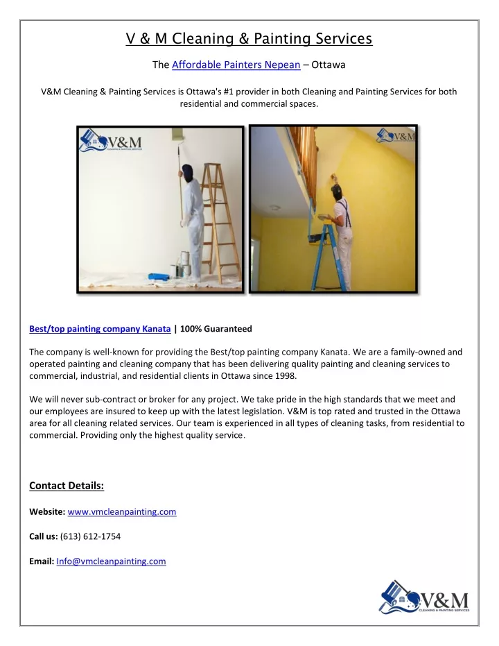 v m cleaning painting services