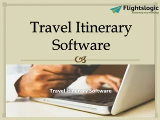 travel itinerary software