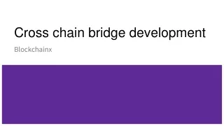 cross chain bridge development