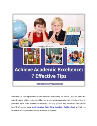 achieve academic excellence 7 effective tips