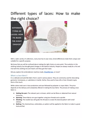 different types of laces how to make the right