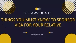 Things You Must Know To Sponsor Visa For Your Relative