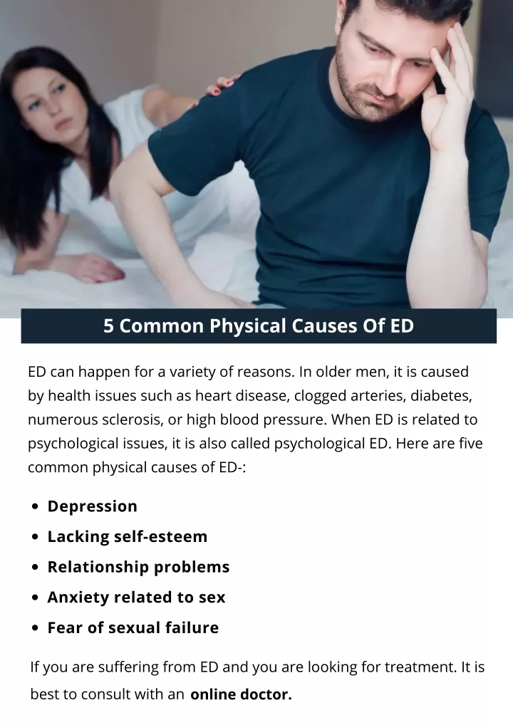 Ppt 5 Common Physical Causes Of Ed Powerpoint Presentation Free Download Id11559221 1291