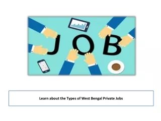 Learn about the Types of West Bengal Private Jobs
